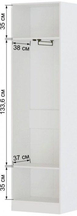 Руэлла Шкаф платяной белый