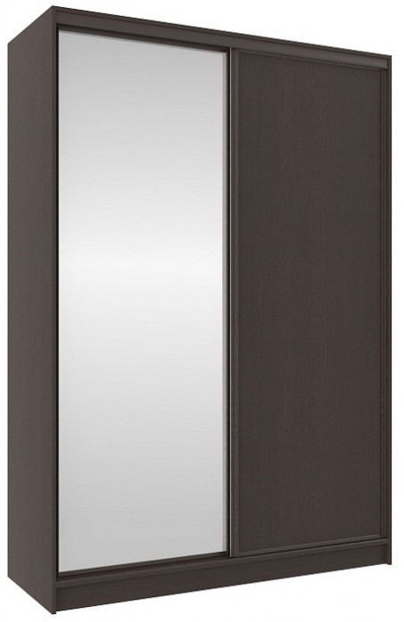 Шкаф-купе двухдверный с зеркалом 1600 Домашний Венге