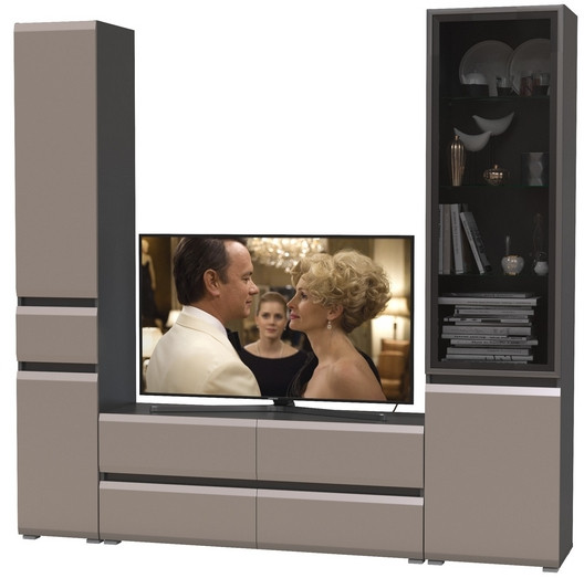 Сидней Комплектация № 024, корпус: антрацит/фасады: МДФ веллюто капучино