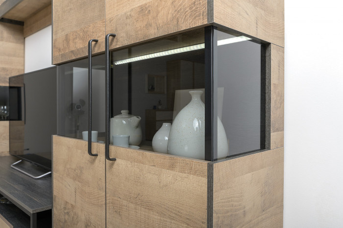 Трувор Гостиная 110, дуб гранж песочный/интра