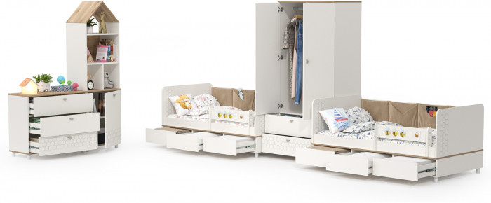 Эйп Детская № 7, белый/дуб белый