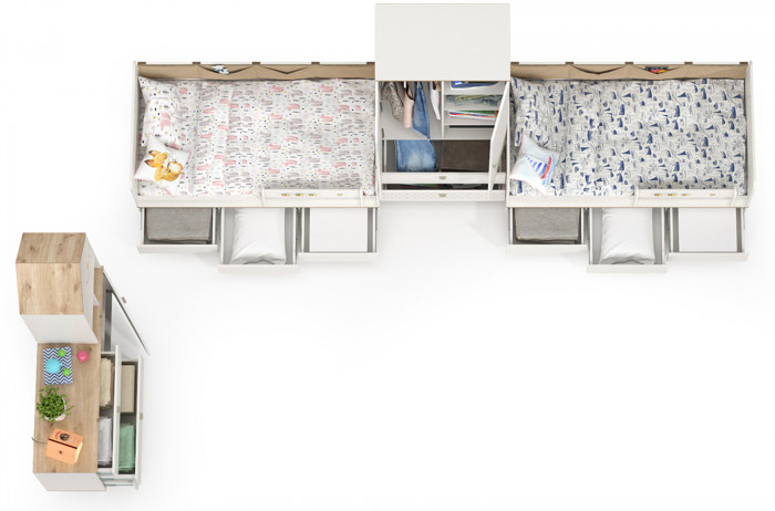 Эйп Детская № 7, белый/дуб белый