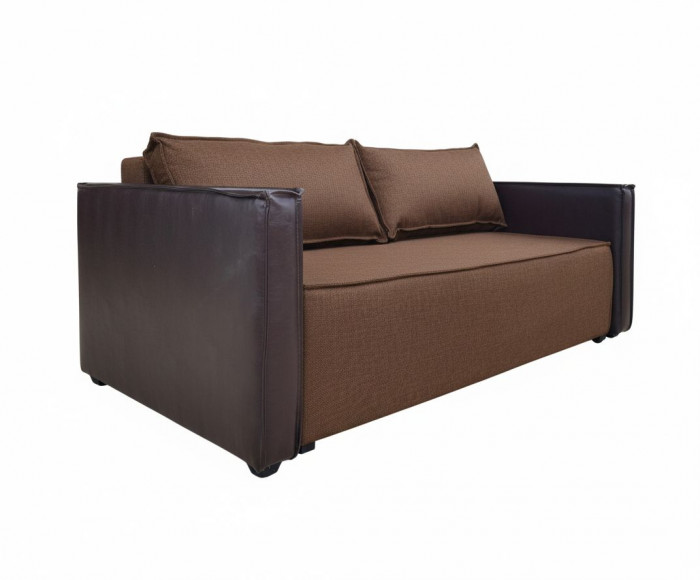 Диван-кровать Барон 140, аккордеон, 140х200, рогожка, коричневый