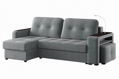 Диван угловой Smart 4 Б3-1Пф-2Т-Б4 Велюр Вивальди 8