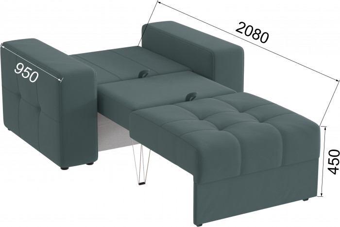 Кресло-кровать Верден, Серый