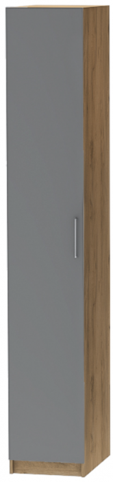 Шкаф-пенал №1 "Иннэс-7" - Крафт золотой/Графит