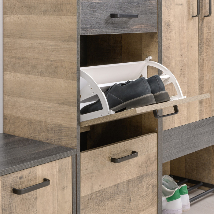 Трувор Прихожая 152, дуб гранж песочный/интра