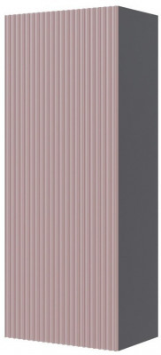 Сириния Шкаф навесной серый графит/пудра