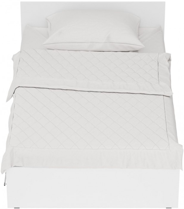 Стандарт Кровать с ящиками 1200, цвет белый, ШхГхВ 123,5х203,5х70 см., сп.м. 1200х2000 мм., без матраса, основание есть