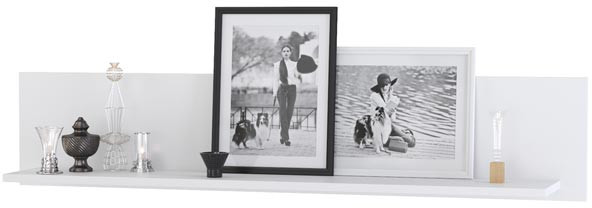 Бэль 10.107 Полка, цвет белый премиум, ШхГхВ 120х20х24 см.