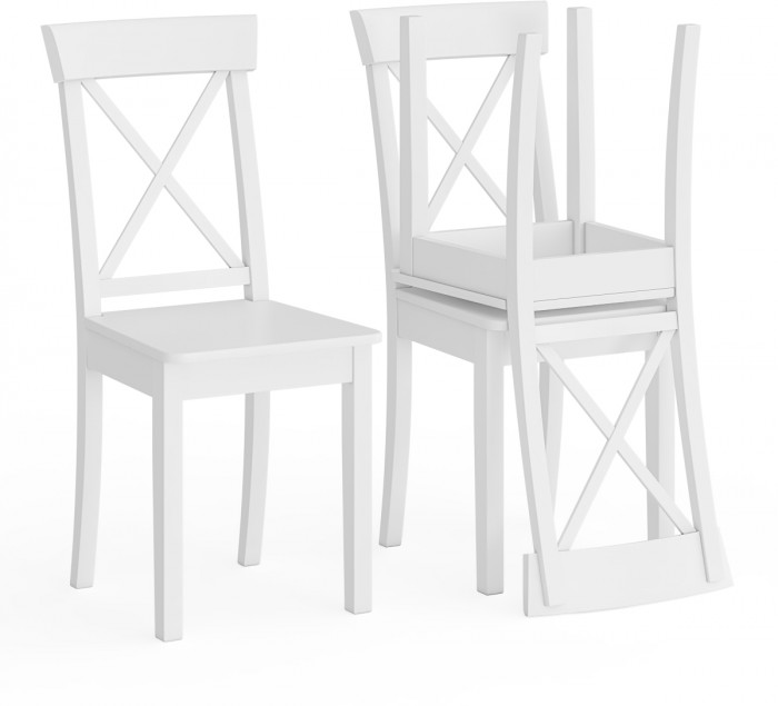 Три стула Мебель--24 Гольф-14 разборных, белый