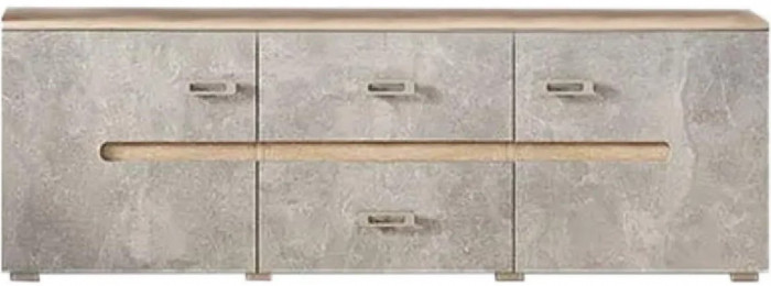 Ким Тумба ТВ, бетон темный/сонома (Дуб Сонома / Бетон темный)