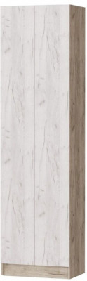 Руэлла Шкаф платяной дуб крафт серый/дуб крафт белый