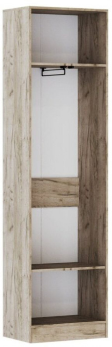Руэлла Шкаф платяной дуб крафт серый/дуб крафт белый