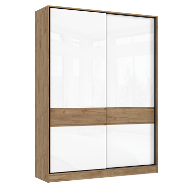 Роджина Шкаф-купе 1800 дуб крафт/белый глянец