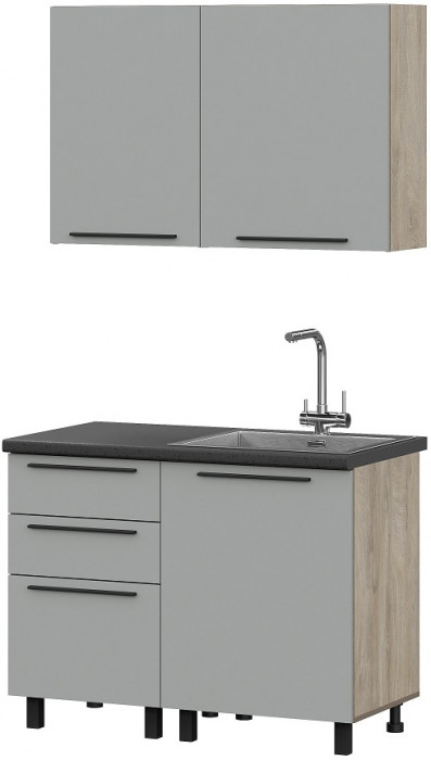 Кухня Этна 1.1 м. Комплект 1, софт грей