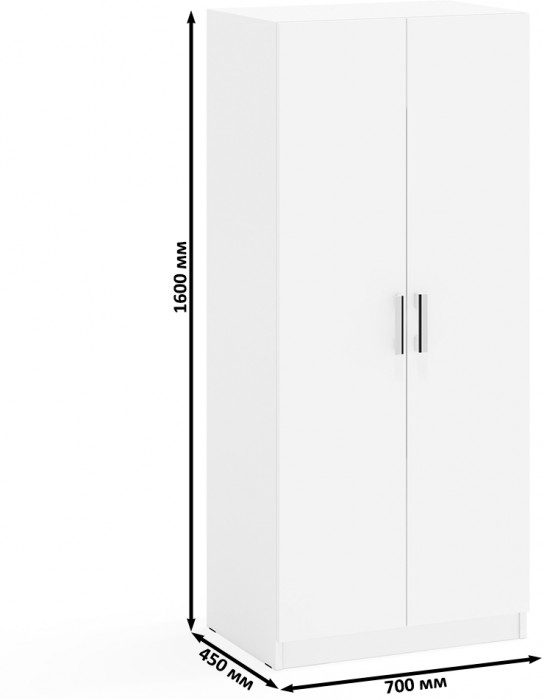 С-МД-СК9 Компоновка № 05, цвет белый шагрень, ШхГхВ 274х70х160 см., НЕ универсальная сборка