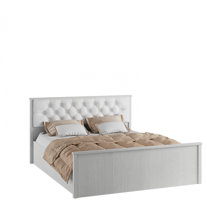 Модена Кровать 160 (МКР-2) Ясень анкор светлый, ортопед