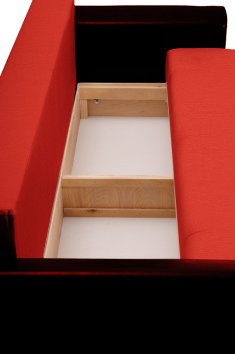 Диван еврокнижка Амстердам 160 рогожка красная