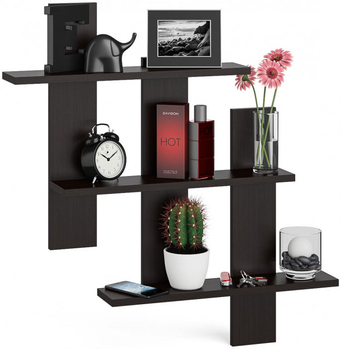 Полка СВК-5, цвет венге, ШхГхВ 84х13,6х88 см.