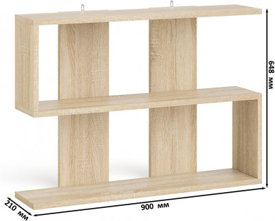Мори Стол компьютерный МС-1 левый + Комод МК800.4 + Полка 900, цвет дуб сонома/белый, ШхГхВ 170,4х50х209,6 см., НЕ универсальная сборка