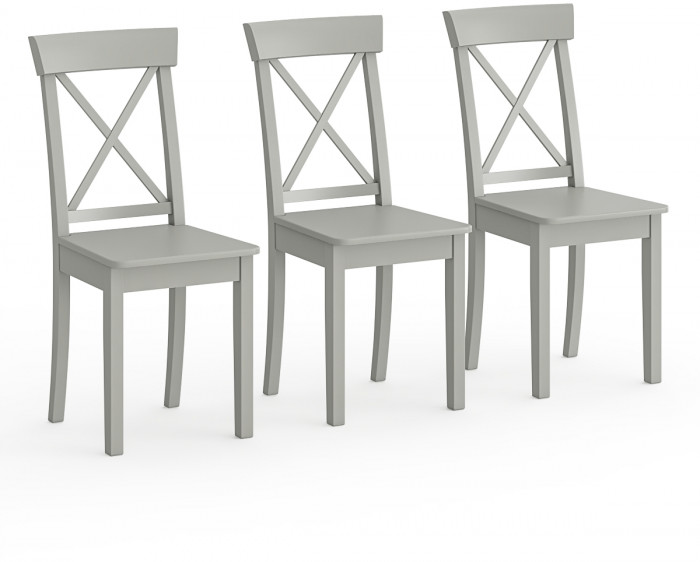 Три стула Мебель--24 Гольф-14 разборных, серый