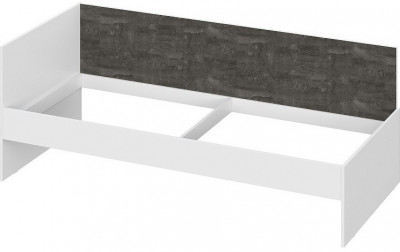 Анри Кровать-диван (0,9х2,0) Белый Текстурный/Железный камень