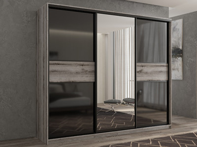 Шкаф-купе Кааппи 9 Эвок Окаменелый 230х45х230 см