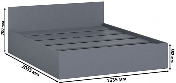Мори Кровать 1600, графит