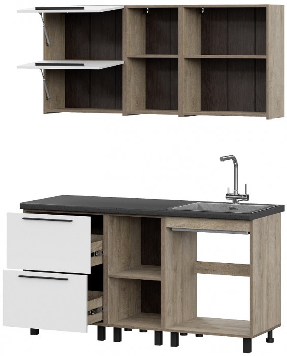 Кухня Этна 1.6 м. Комплект 2, софт вайт