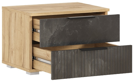 Марвэл Тумбы прикроватные 2шт, Дуб крафт/Мальта грей