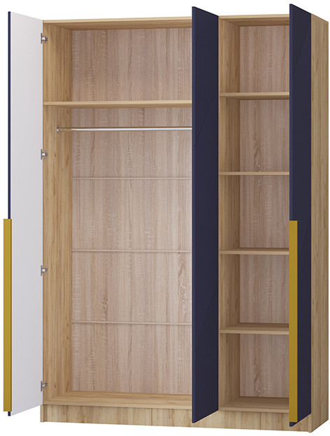 Шкаф Авис 1,5 (№1), Крафт золотой/Сапфир