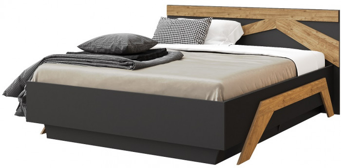 Модульная спальня "Скандинавия" - Антрацит/Дуб наварра