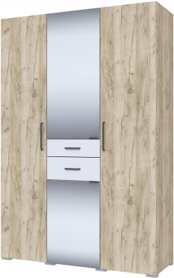 Шкаф 3-х створчатый "Теана" - Крафт серый/МДФ светло-серый