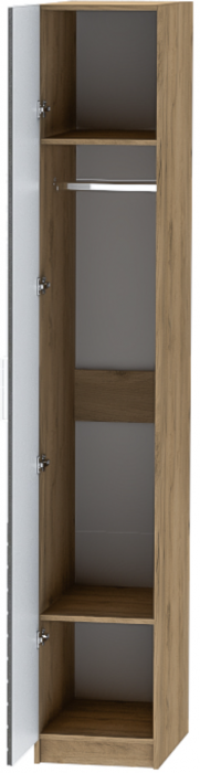 Шкаф-пенал №1 "Иннэс-7" - Крафт золотой/Бетон графит