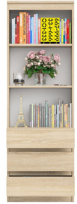 Мори Стеллаж МСТ600.3, цвет дуб сонома, ШхГхВ 60,4х35,4х179,6 см.