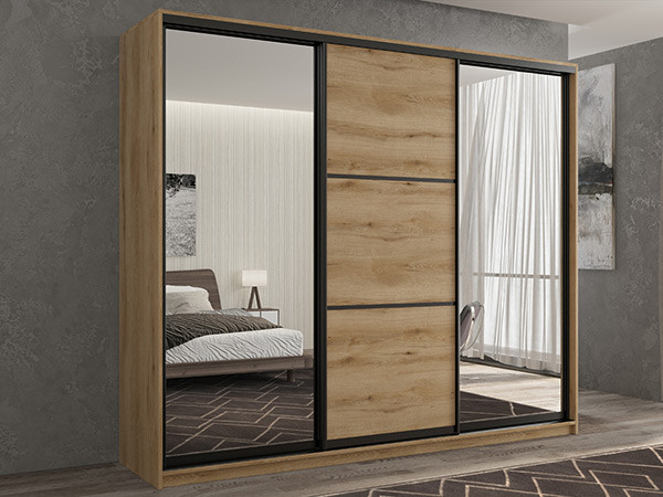 Шкаф-купе Кааппи 3 Эвок Прибрежный 210х45х230 см