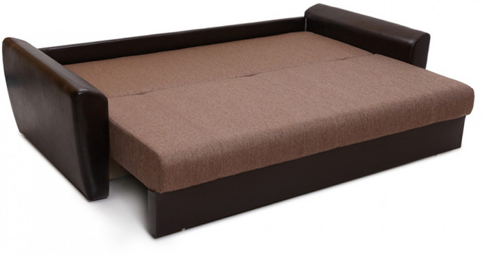 Диван еврокнижка Амстердам 160 рогожка коричневая