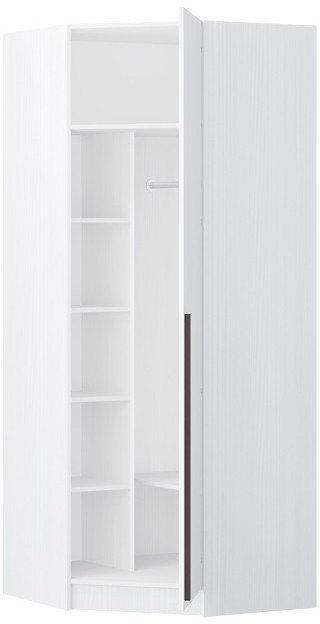 Шкаф Бастион ЛДСП угловой (Крафт золотой / Белый древесный)