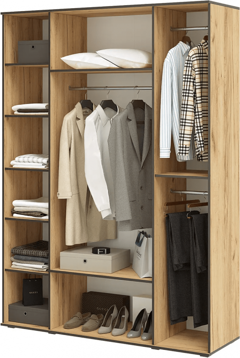 Норд Шкаф 4-х створчатый 1600 Дуб Крафт белый