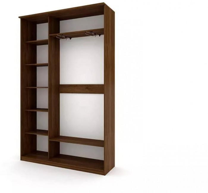 Шкаф купе Модерн 1490х450 2-х дверный 2-х секционный фотопечать №2 венге