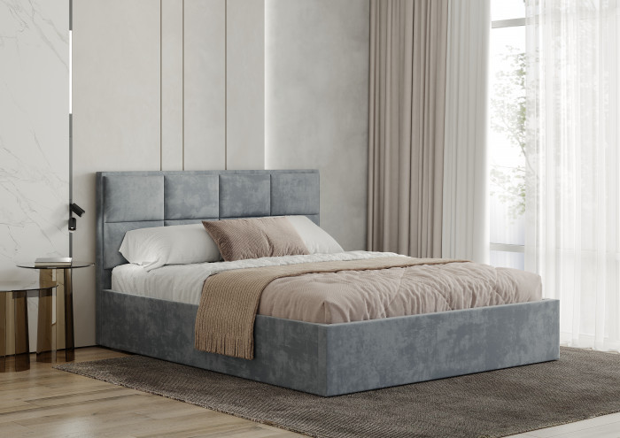 Кровать 160х200 с настилом ЛДСП Линда КР-16, Стальной