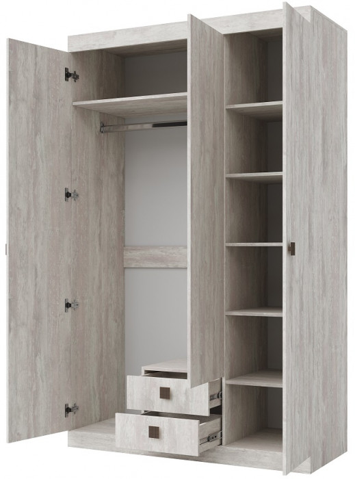 Шкаф трехдверный с ящиками 