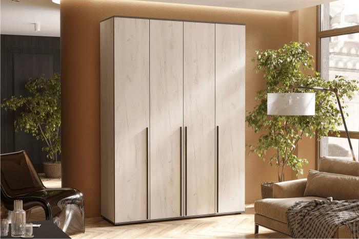 Норд Шкаф 4-х створчатый 1600, графит