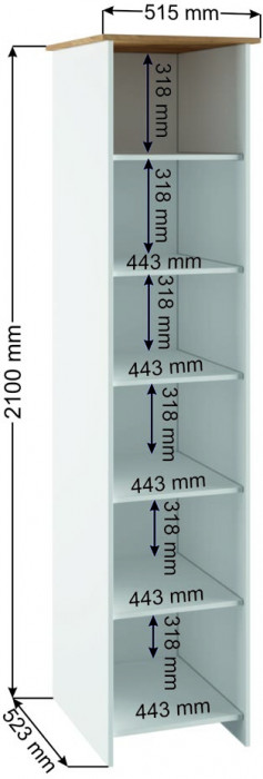 Шкаф-пенал Теодора, Белый