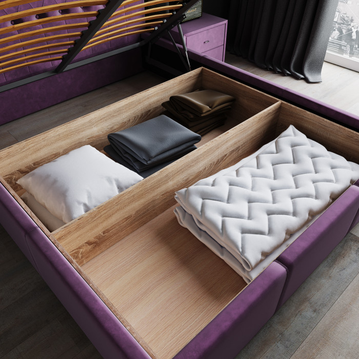 Октавия Кровать интерьерная 140 светло-серый ромб, ПМ