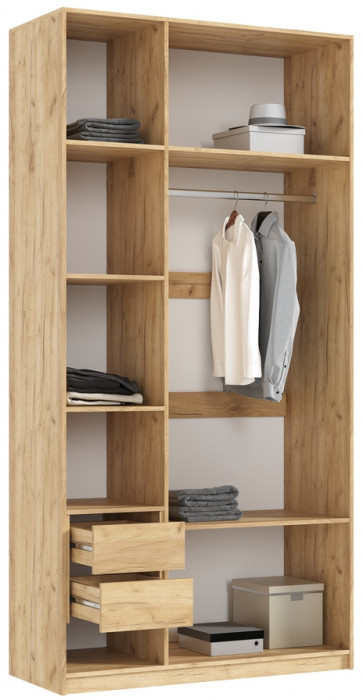 Марвэл Шкаф 3-х створчатый 1200, Дуб крафт/Мальта