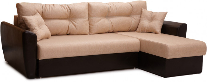 Диван УГЛОВОЙ Амстердам рогожка бежевая 160