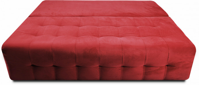 Диван-еврокнижка прямой Босс мини 150, велюр красный