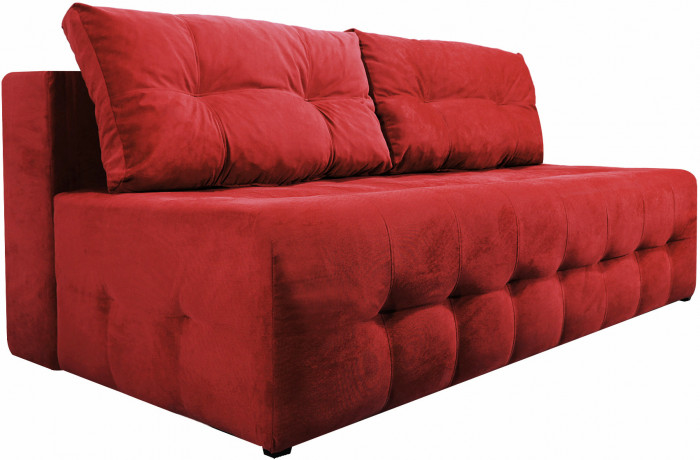 Диван-еврокнижка прямой Босс мини 150, велюр красный
